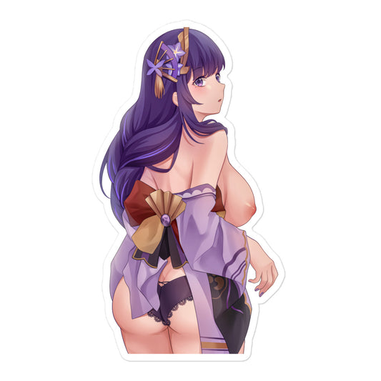 Anime Sexy Girl Sticker Shogun Raiden Genshin Impact Waterproof Waifu - Fan made merchandise