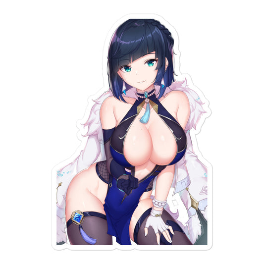 Anime Sexy Girl Sticker Yelan Genshin Impact Waterproof Waifu - Fan made merchandise